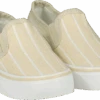 SOUTHAMPTON Stone Stripe Canvas Deck Shoes