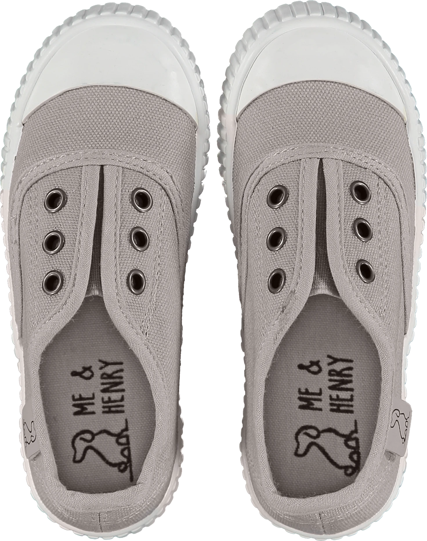 MONTAUK Grey Canvas Plimsolls 2 MONTAUK Grey Canvas Plimsolls - Image 2