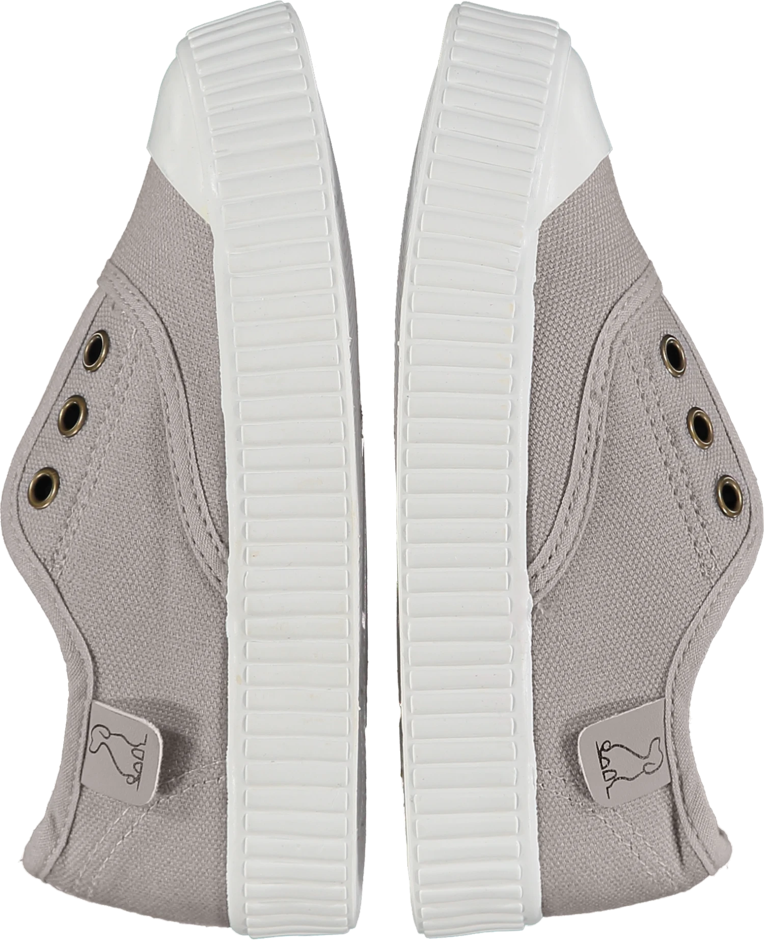 MONTAUK Grey Canvas Plimsolls 3 MONTAUK Grey Canvas Plimsolls - Image 3