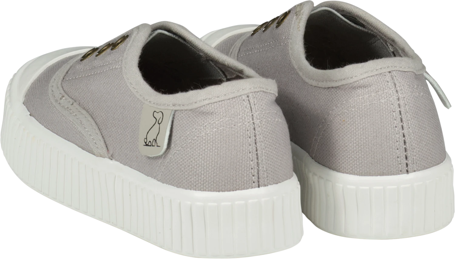 MONTAUK Grey Canvas Plimsolls 5 MONTAUK Grey Canvas Plimsolls - Image 5