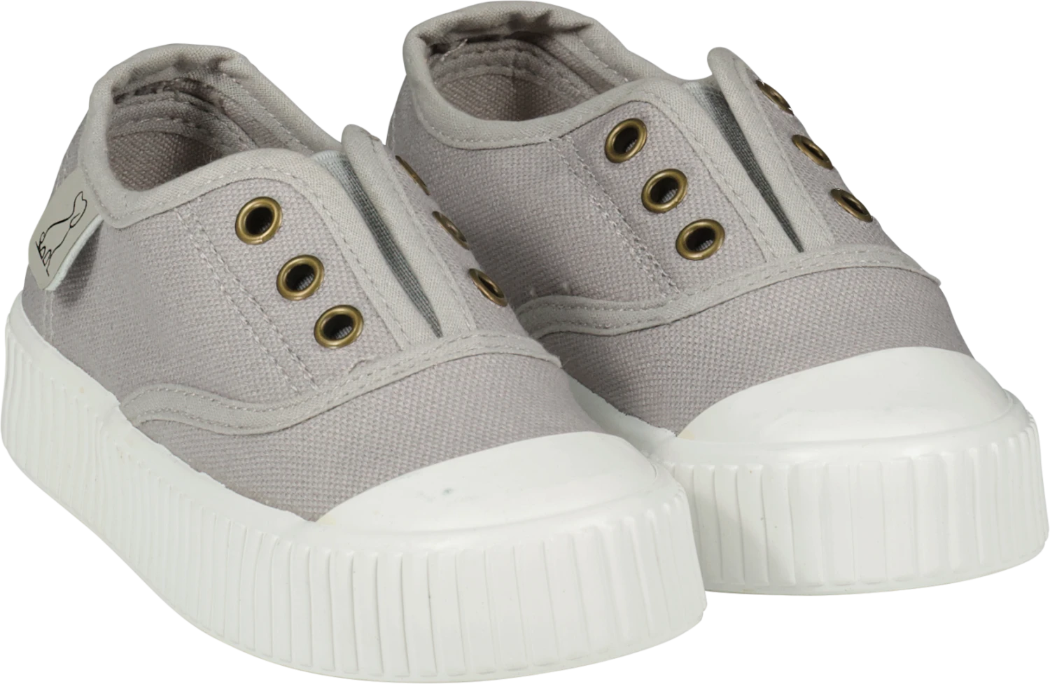 MONTAUK Grey Canvas Plimsolls 1 MONTAUK Grey Canvas Plimsolls