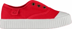 MONTAUK Red Canvas Plimsolls -Me & Henry HBS005D Front 2