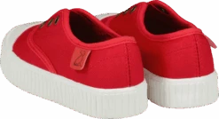 MONTAUK Red Canvas Plimsolls -Me & Henry HBS005D Front 3