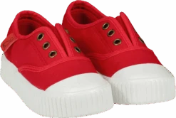 MONTAUK Red Canvas Plimsolls