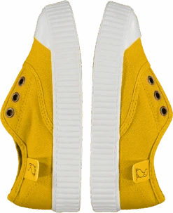 MONTAUK Yellow Canvas Plimsolls 7 MONTAUK Yellow Canvas Plimsolls -Me & Henry HBS005E Front 1