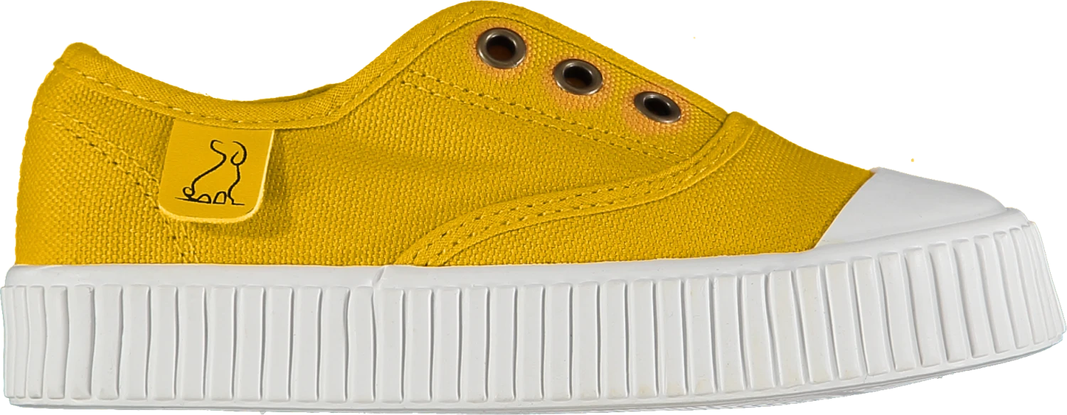 MONTAUK Yellow Canvas Plimsolls 4 MONTAUK Yellow Canvas Plimsolls - Image 4