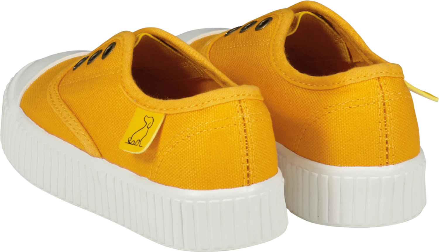 MONTAUK Yellow Canvas Plimsolls 5 MONTAUK Yellow Canvas Plimsolls - Image 5