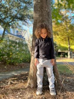 SPENCER Charcoal Polo -Me & Henry IMG 0866