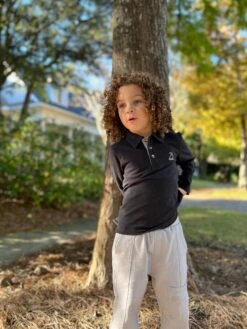 SPENCER Charcoal Polo -Me & Henry IMG 0883