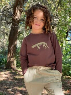 CHEROKEE Brown Dino Skeleton Printed Tee -Me & Henry IMG 1579