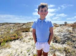 SHIPPING Blue Pique Polo -Me & Henry IMG 19062