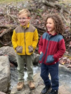 HUSKY Burgundy/Navy Sherpa Jacket -Me & Henry IMG 2825