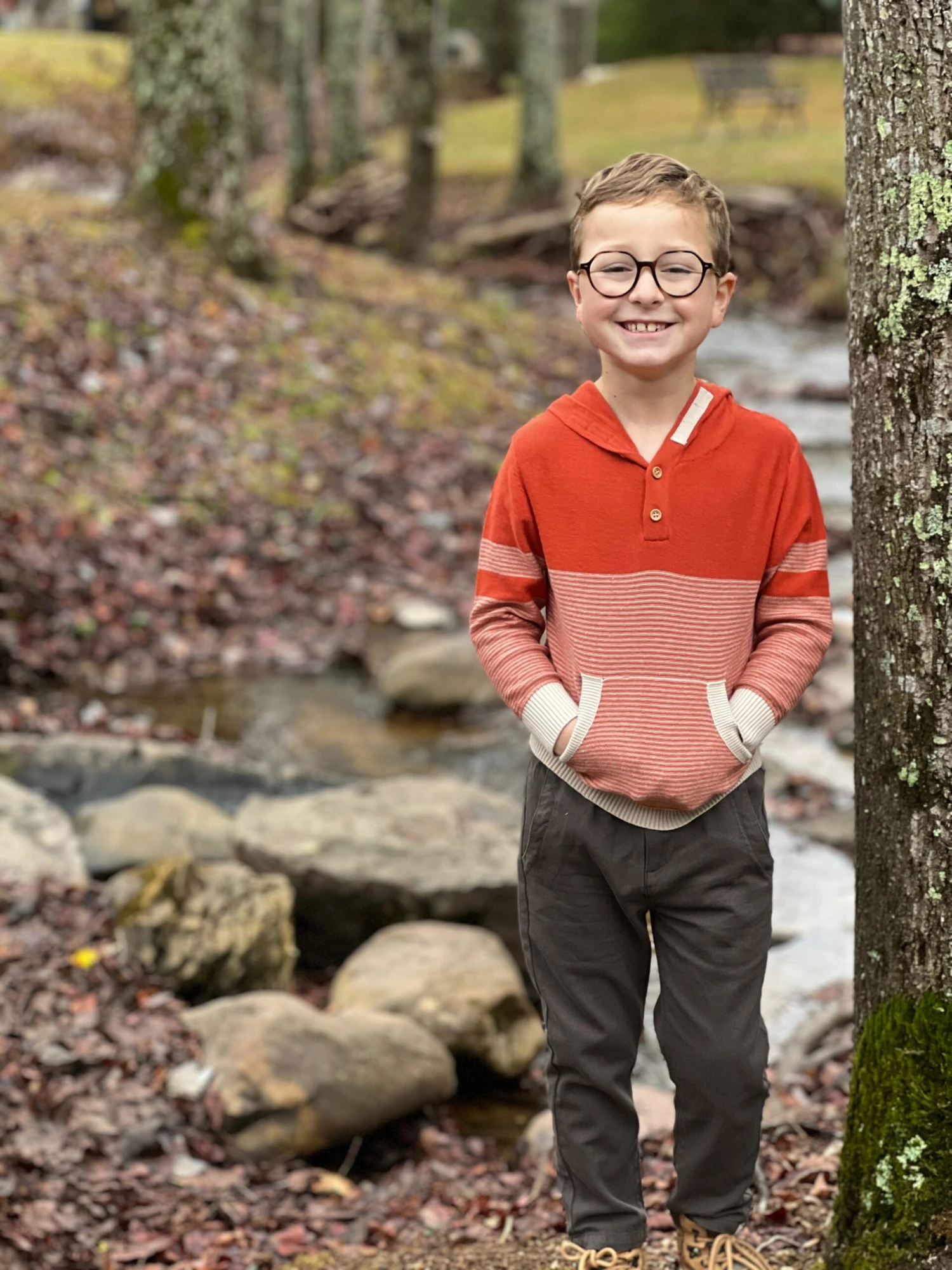 HIKER Rust Multi Hooded Sweater 2 HIKER Rust Multi Hooded Sweater - Image 2