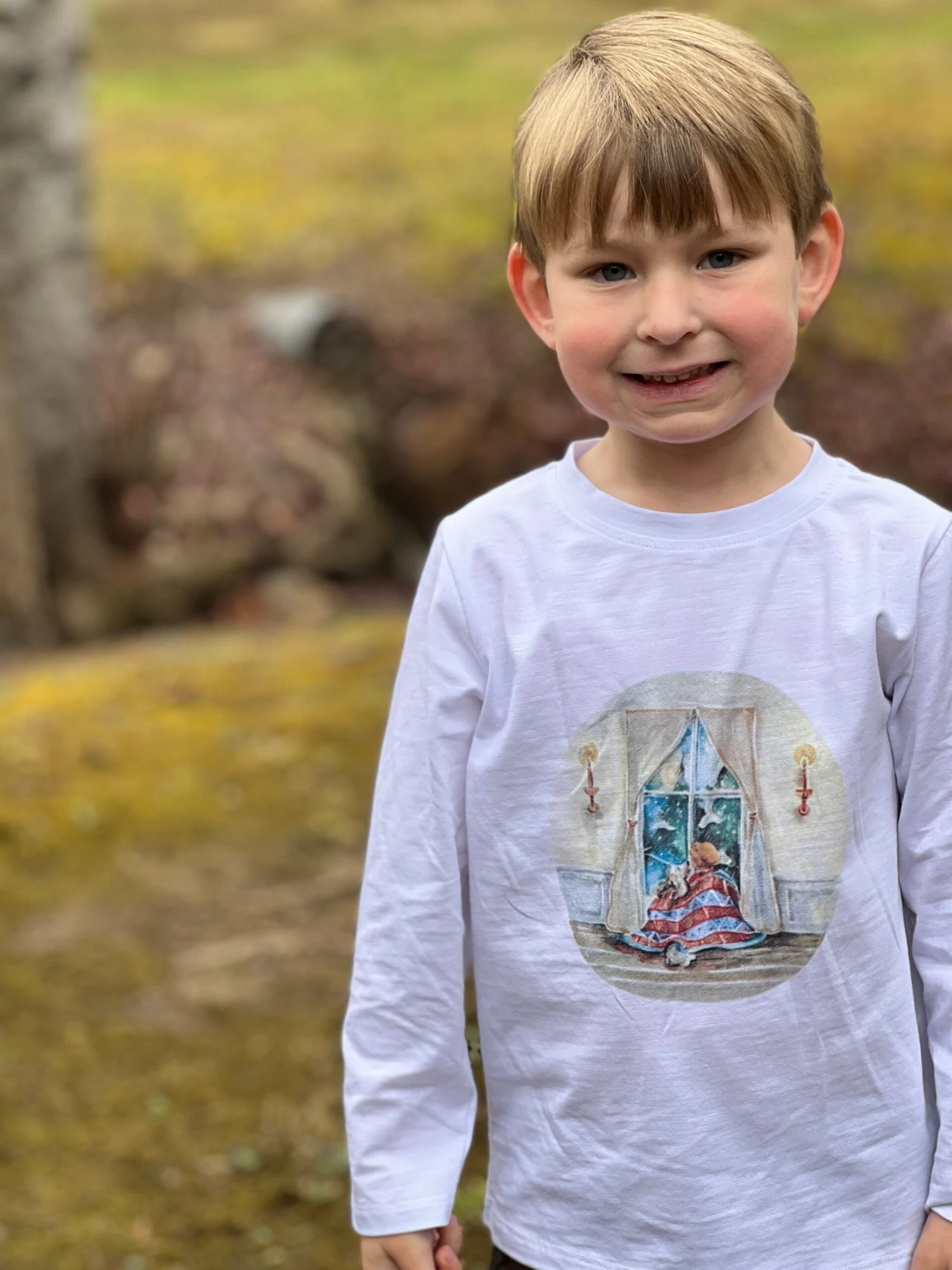 HENRY White Print Watching Snow Fall 2 HENRY White Print Watching Snow Fall - Image 2