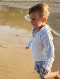 ST IVES White Gauze Hooded Top -Me & Henry IMG 3707