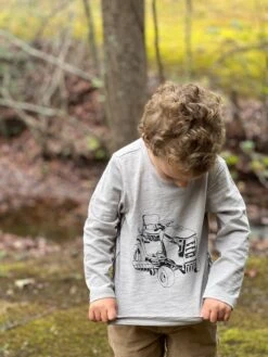 CHEROKEE Grey Tractor Raglan Printed Tee -Me & Henry IMG 3820