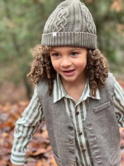 VICTOR Beige Tweed Vest -Me & Henry IMG 4356