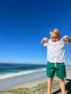 HUGO Green Twill Boys Shorts -Me & Henry IMG 4539 18b42945 f98f 4456 bb4a a47916ac8772