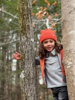 JOSHY Pumpkin W/ Grey Arms Sweater Jacket -Me & Henry IMG 4578