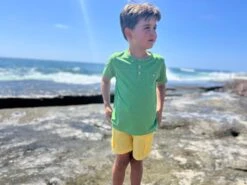 BOARDWALK Green Pique Henley Tee 9 BOARDWALK Green Pique Henley Tee -Me & Henry IMG 46232