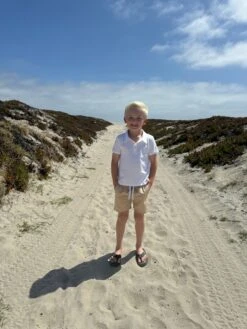 SHIPPING White Pique Polo -Me & Henry IMG 5259