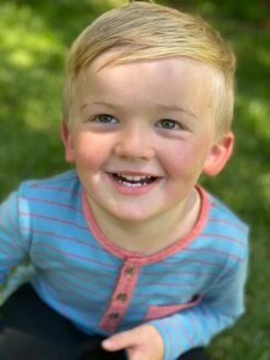 LINDEN Blue/Red Stripe Henley -Me & Henry IMG 5344 1