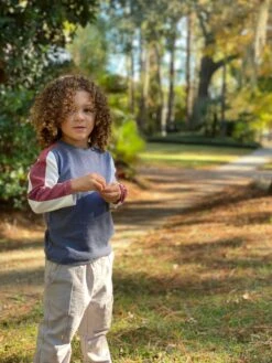 CHAPIN Blue With Stripe Tee -Me & Henry IMG 5415