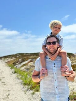 Mens Newport Woven Shirt Blue/grey Stripe -Me & Henry IMG 5963