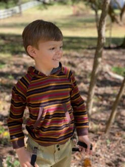 OAKDALE Mustard Stripe Hooded Top -Me & Henry IMG 6193