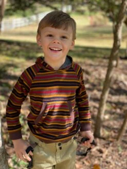 OAKDALE Mustard Stripe Hooded Top -Me & Henry IMG 6195