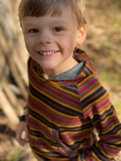 OAKDALE Mustard Stripe Hooded Top -Me & Henry IMG 6210