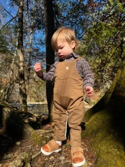 GLEASON Heathered Brown Jersey Overalls -Me & Henry IMG 6856