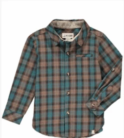Brown/blue Plaid Shirt