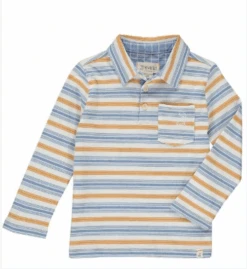 Blue Multi Striped Polo