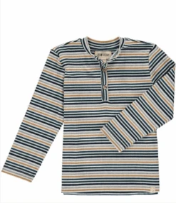 Dark Multi Striped Rib Tee