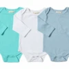 TELLICO Aqua/White/Blue Triple Pack Onesies/tees