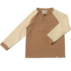 LUGOFF Beige/Cream Raglan Henley