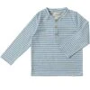 ADAMS Blue/White Stripe Henley