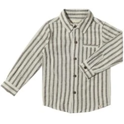 ATWOOD Black/Cream Stripe Woven Shirt