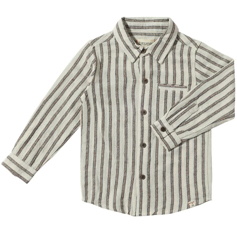 ATWOOD Black/Cream Stripe Woven Shirt 1 ATWOOD Black/Cream Stripe Woven Shirt