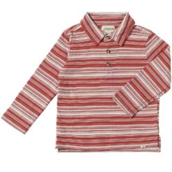 MIDWAY Rust/White Stripe Polo