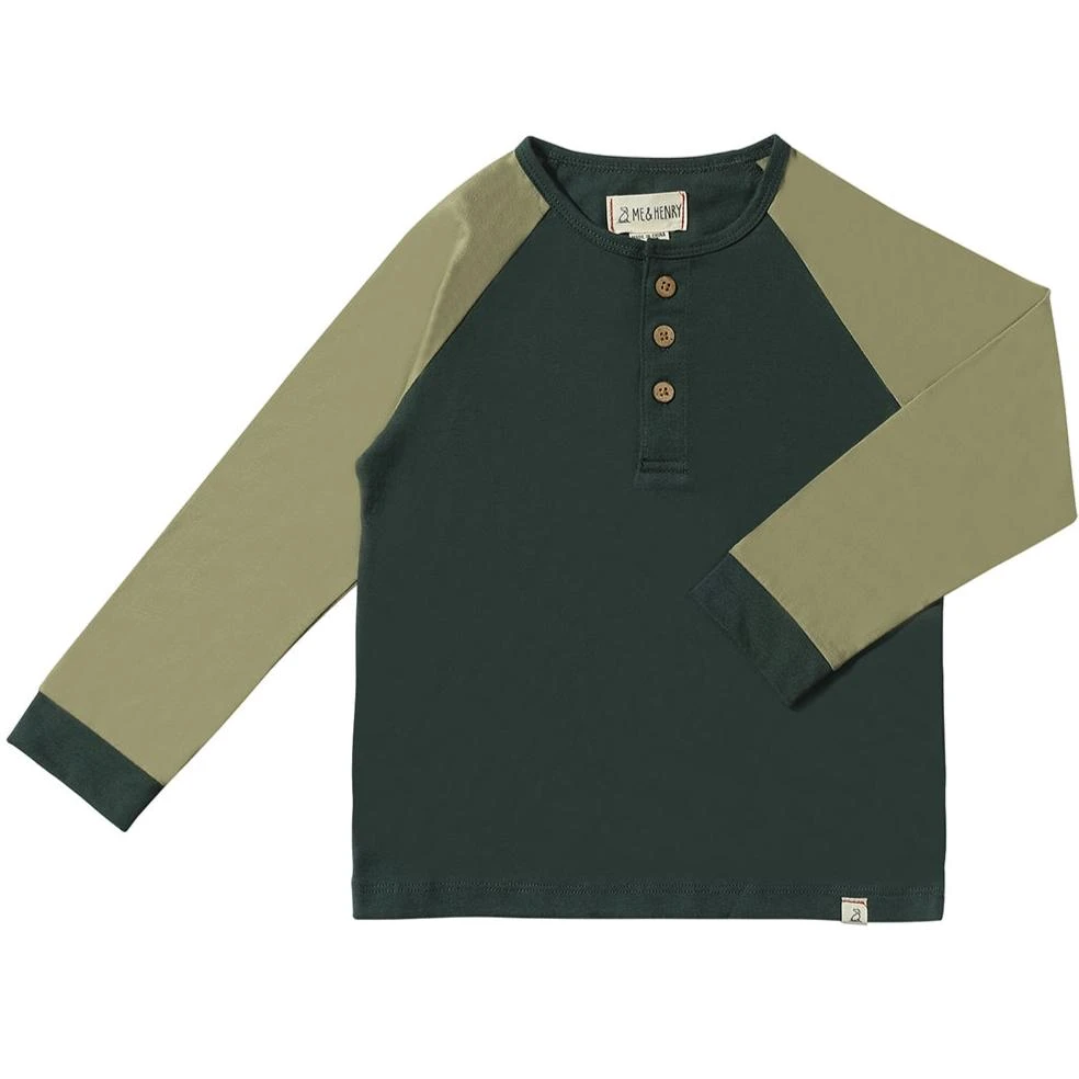 LUGOFF Forest/Sage Raglan Henley 1 LUGOFF Forest/Sage Raglan Henley
