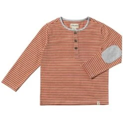 MASCOT Rust/White Stripe Henley