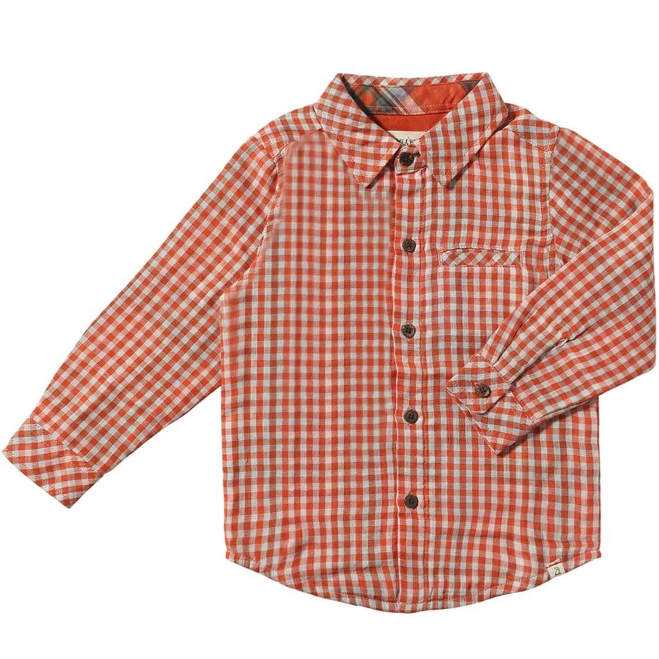 ATWOOD Rust Micro Plaid Woven Shirt 1 ATWOOD Rust Micro Plaid Woven Shirt