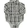 JASPER Black/White Plaid Woven Onesie