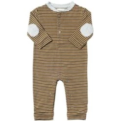 Me & Henry 22 NIOTA Tan/Black Stripe Henley Romper