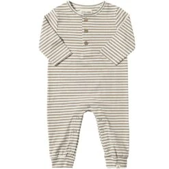 MASON Taupe/White Stripe Romper