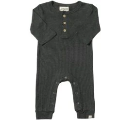 MASON Charcoal Rib Romper