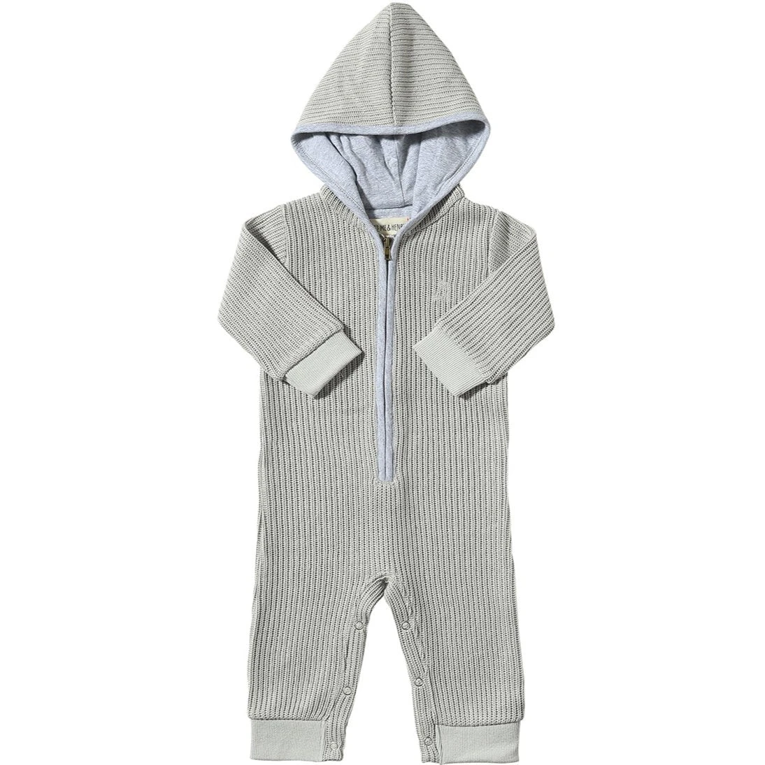 BLAINE Grey Cosy Hooded Knit Romper 1 BLAINE Grey Cosy Hooded Knit Romper