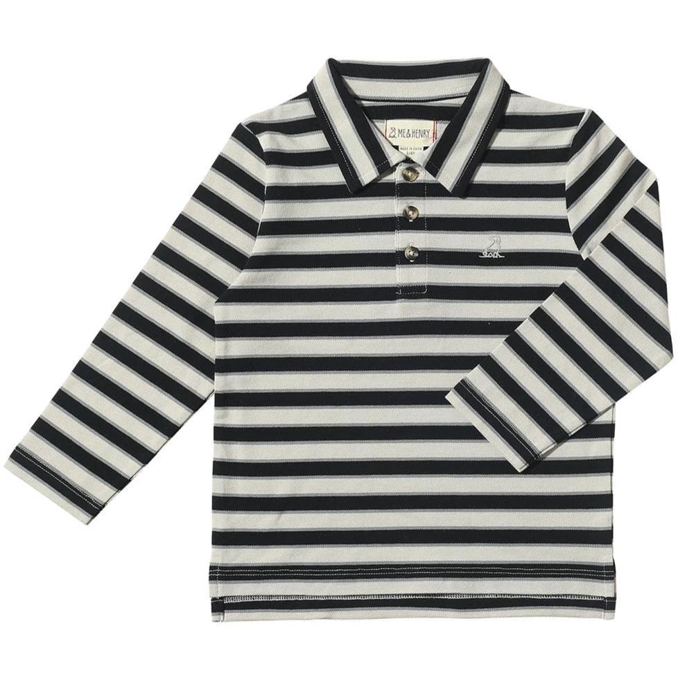 SPENCER Black/Grey Pique Polo 1 SPENCER Black/Grey Pique Polo